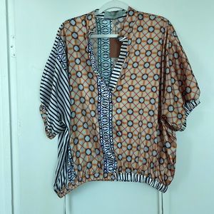NWT Silvia Tcherassi silk printed blouse
